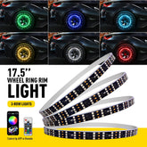 4X 17.5" Pure White Triple Row LED Wheel Rim Lights For Truck Remote Control APP 6B93BC-57