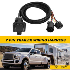 7 Pin Trailer Wiring Harness Extension Truck Connectors Bed 7 Way RV Wiring Plug 6B93BC-57