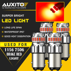 4X AUXITO 1157 2057 2357 BAY15D LED Brake Tail Parking Light Bulbs Red 2F EOA AUXITO