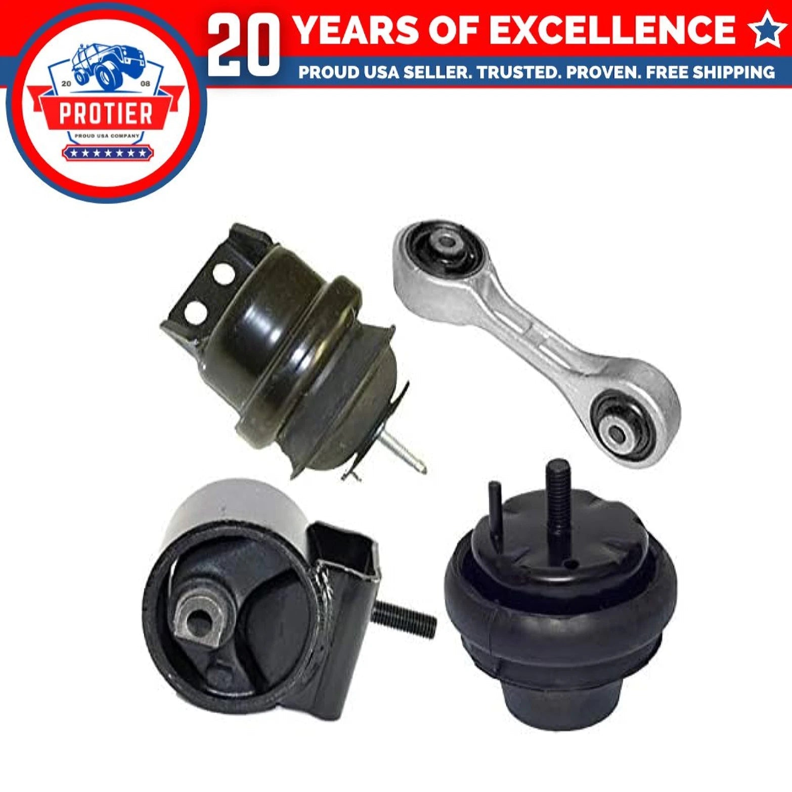 Fits 2000-2003 Ford Taurus 3.0L OHV(Vin U or 2) Motor & Trans Mount Set 4PCS 6B93BC-57