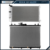 Aluminum Radiator & AC Condenser Cooling Kit For 2007-2011 Nissan Versa 1.8L l4 6B93BC-57
