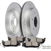Rear Brake Rotors Metallic Pads For 2004-2010 Infiniti 2004-2015 Nissan Titan