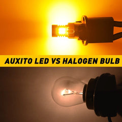 2x AUXITO 1156 BA15S LED Amber Turn Signal Light Bulbs No Hyper Flash CANBUS EOA AUXITO