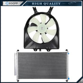 Electric AC Condenser Cooling Fan Kit For 2005 2006 2007 2008-2010 Honda Odyssey 6B93BC-57