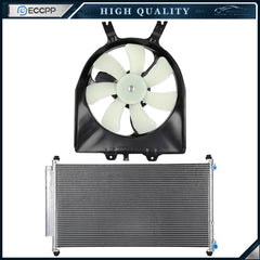 Electric AC Condenser Cooling Fan Kit For 2005 2006 2007 2008-2010 Honda Odyssey 6B93BC-57