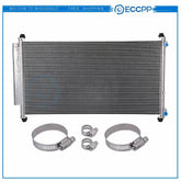 Condenser 3246 with Universal Oil Hose Clamps Kit for 2005-2010 Honda Odyssey 6B93BC-57