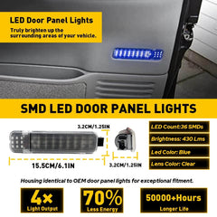 LED Door Courtesy Light For Chevy Silverado Suburban Tahoe GMC Sierra Yukon EOA 6B93BC-57