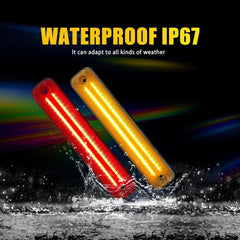 For 2003-2009 Hummer H2 Amber Red Front Rear LED Side Marker Light Sealed 4PCS A 6B93BC-57