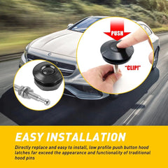2-10pc Push Button Quick Release Hood Bonnet Pins Lock Clip Car Bumper Latch Kit 6B93BC-57