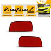Red Rear Bumper Reflector Cover For 2016 2017 2018-2021 10th Gen Honda Civic EOA 6B93BC-57