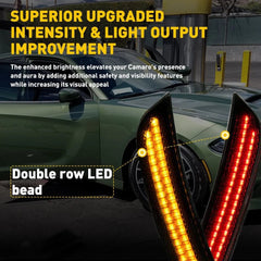 4PCS LED Side Marker Lights Front Rear For 2015-2021 Dodge Charger Smoked Lens A 6B93BC-57