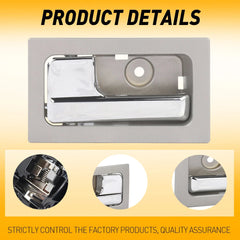 Interior Door Handle For Ford 2009-2014 F-150 Power Lock Driver Side Silver EOA 6B93BC-57
