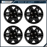 ECCPP 4X Wheel Hub Caps Covers Snap On Black Rim Covers For R15 Tire 4 Lug Wheel ECCPP