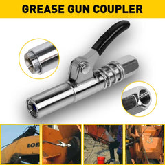 Grease Gun Coupler Locks Onto Zerk Fittings Grease Goes in 1/8” NPT No Leak EOA 6B93BC-57