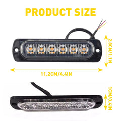 20PCS 6 LED Amber Grill Side Marker Emergency Strobe Light Bar Kit Tow Truck 6B93BC-57