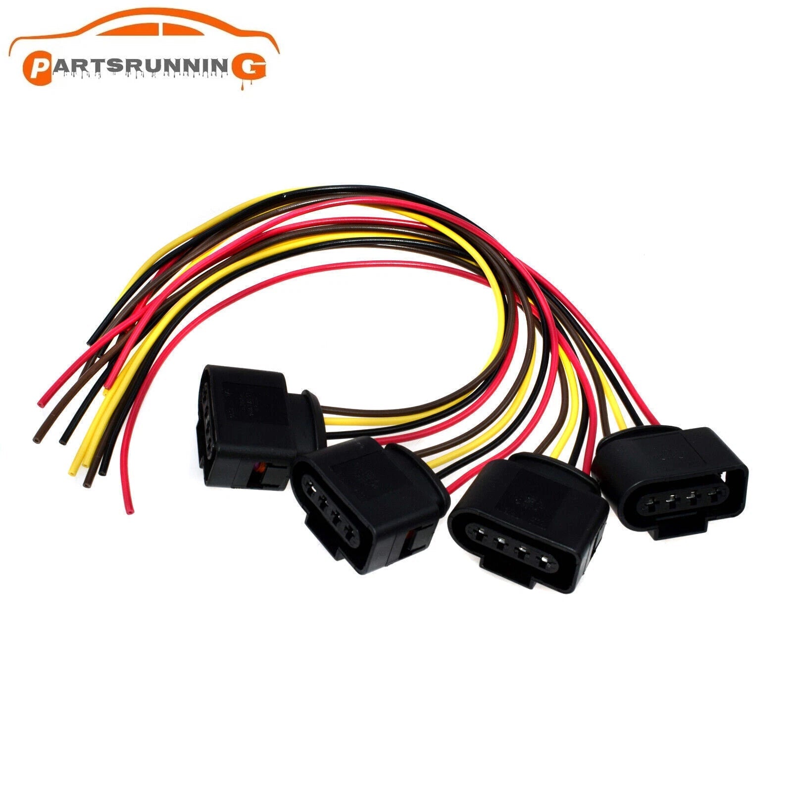 4PCS Ignition Coil Plugs Wiring Connector Pig Tail Set for Audi VW 1.8T 2.0T 6B93BC-57