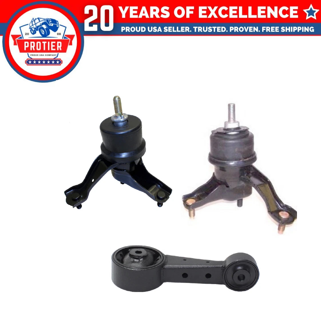 Motor&Trans Mount 3PCS Set for Auto Trans : 2007-2012 Toyota Camry / Avalon 6B93BC-57
