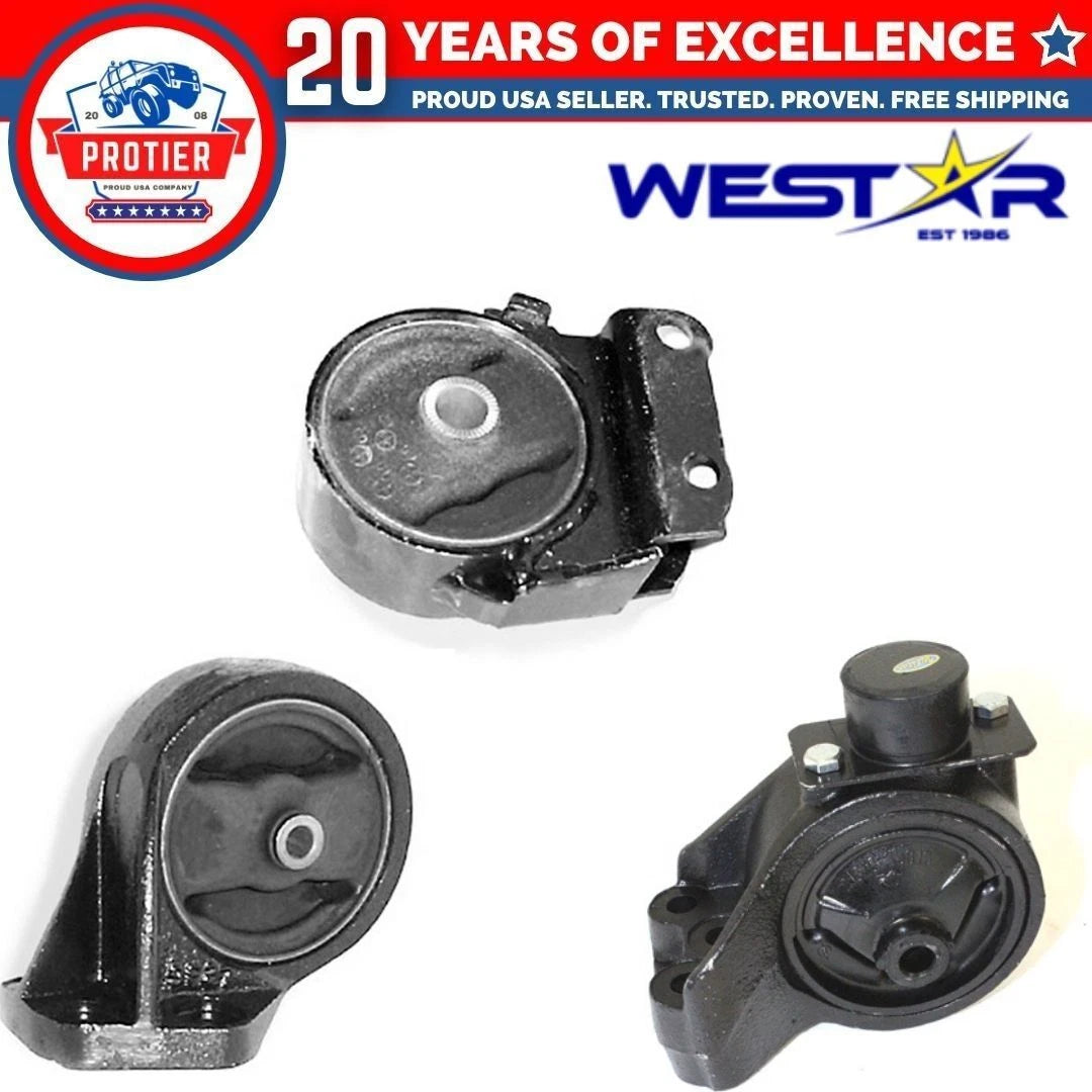 Engine Motor Mount 3PCS Set Compatible for 1999-2001 Hyundai Sonata 2.4L 6B93BC-57