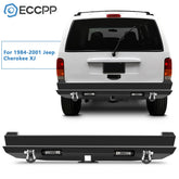 ECCPP Steel Rear Bumper Guard LED Light Bar Fog Lamps For 1984-01 JEEP Cherokee