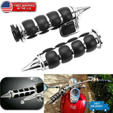 1" Motorcycle Chrome Black Hand Grips Handlebar For Harley Yamaha Honda Kawasaki
