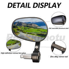 7/8" Motorcycle Rear-view Side Mirrors For Suzuki Kawasaki Honda ATVs Pair USA