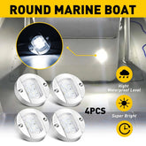 4x Marine Boat 6 LED Lamp Cabin Deck Courtesy Light Stern Transom Lights White A 6B93BC-57