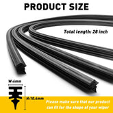 4Pcs Universal Auto Car Bus Rubber Frameless Windshield Wiper Blade Refills 28in 6B93BC-57