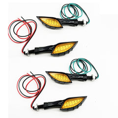 4x Black Skull Turn Signal Light For Yamaha V-Star 650 950 1100 1300 Classic