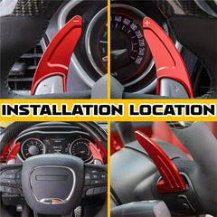For 2014-21 Dodge Durango Red Steering Wheel Gear Shift Paddle Cover Aluminum EA 6B93BC-57