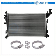 Radiator 13087 with Universal Oil Hose Clamps Kit for 2008-2011 Ford Focus 6B93BC-57