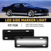 For 1982-1992 Chevy Camaro Front Fender Side Marker Light RH LH W/ LED Bulbs EOA 6B93BC-57