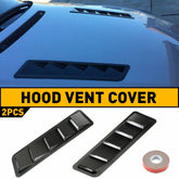 2X Black Universal Car Bonnet Hood Vent Louvers 5 Scoop Cover Air Flow Inlet EOA 6B93BC-57