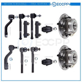 12pcs Front Wheel Bearing & Hub Idler Arm Kit For CHEVROLET GMC K2500 K3500 6B93BC-57
