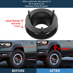 2" Front & 1.5" Rear Lift Kit For 2003-2013 Dodge Ram 2500 4WD (4" Rear Axle)