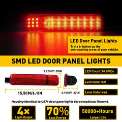 Pair LED Door Courtesy Light For Chevy Silverado Suburban Tahoe GMC Sierra Yukon 6B93BC-57