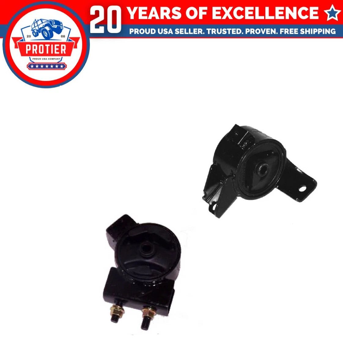 Front & Rear Motor Mount Set for 2004-2007 Suzuki Aerio 2.3L 2WD for Auto 2PCS 6B93BC-57