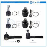 6PCS For 92-04 Ford E-150 Econoline Front Outer Tie Rods Upper Lower Ball Joints 6B93BC-57