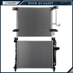 Aluminum Radiator & AC Condenser Cooling Kit For 2000-2003 2004 Dodge Dakota 6B93BC-57