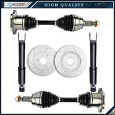 Front CV Axle + Brake Rotors + Struts for Chevrolet Silverado 1500 6.0L 2003-06 6B93BC-57