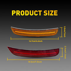 For 15-23 Chrysler 300 300C 300S LED Rear Red Front Amber Side Marker Lights EOA 6B93BC-57