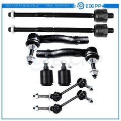 8Pcs Front Ball Joint Tie Rod Kit For 2003-2011 Mercury Grand Marquis Maurader 6B93BC-57