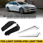 Chrome Front Bumper Fog Light Lamp Cover Trim for Set Chevrolet Malibu XL 16-18 6B93BC-57