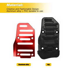 Universal NonSlip Automatic Brake Gas Foot Pedal Pad Cover Kit Accessories (Red) 6B93BC-57