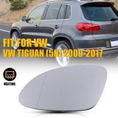 Driver Left Side Glass Mirror For 2009-2017 VW Tiguan Heated w/Backing Plate EOA 6B93BC-57