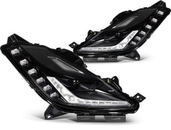 Pair Full LED Headlights Assembly For 2014-2019 Chevrolet Corvette 6.2L Black KOEEP