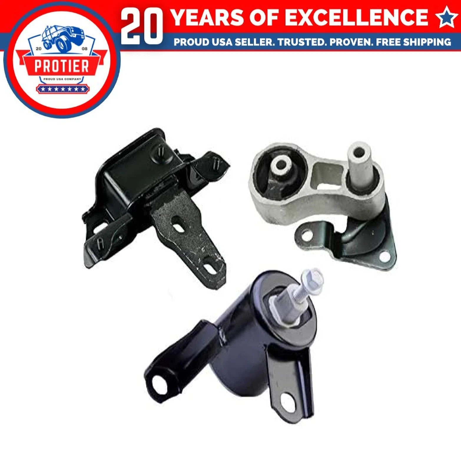 Fits 2011-2016 Ford Fiesta 1.6L with Manual Trans. Motor & Trans Mount 3pcs 6B93BC-57
