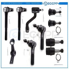 10Pcs Front Ball Joints Tie Rods Pitman Arm Idler Arm Fits 94-99 Dodge Ram 1500 6B93BC-57
