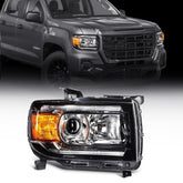 Right Side Headlight For 2015-2022 GMC Canyon 2.5L 2.8L 3.6L Black Amber 6B93BC-57