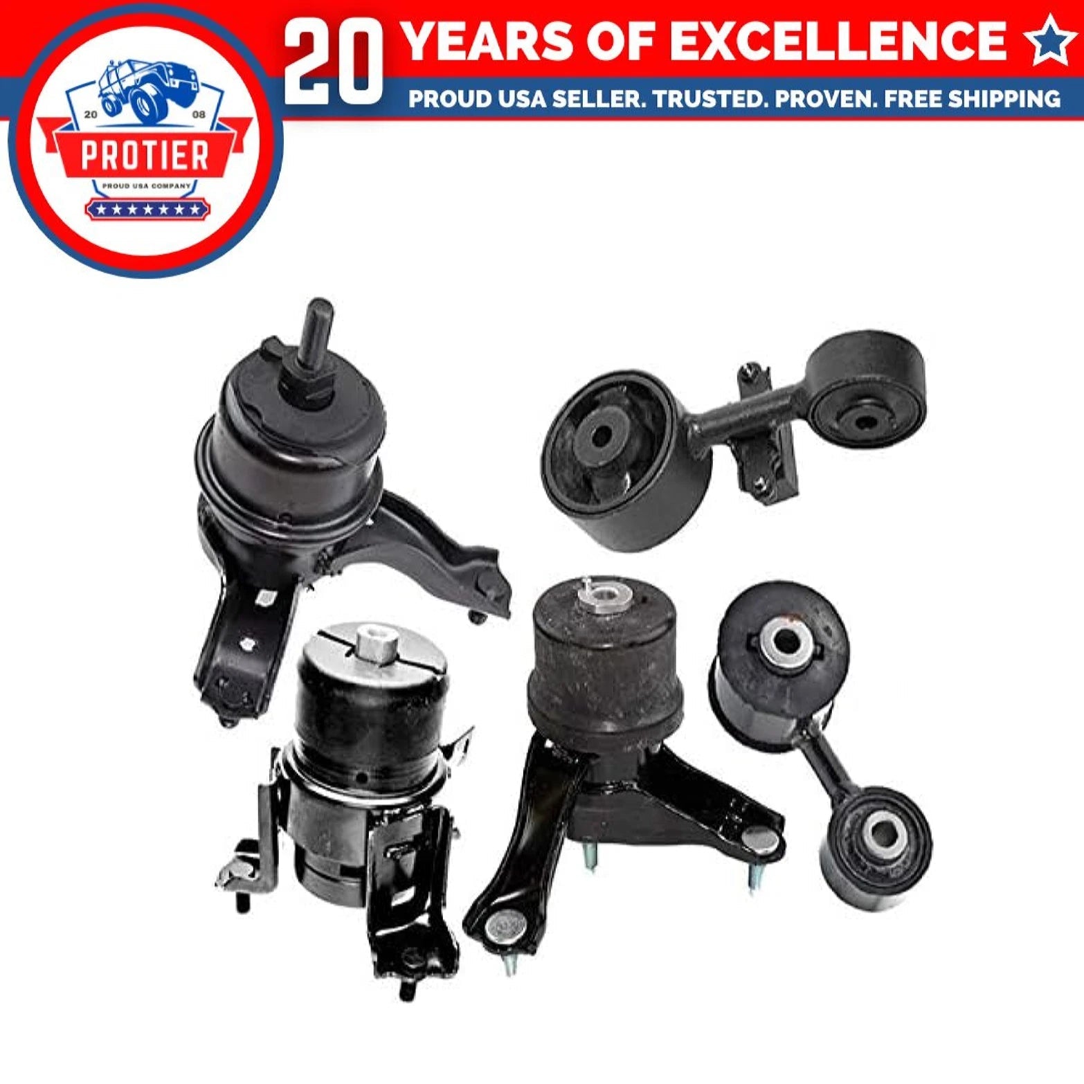 Fits 2007-2009 Toyota Camry 2.4L AUTO Engine Motor & Trans Mount Set 5pcs : 6B93BC-57
