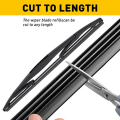 4PCS 28" 6mm Car Bus Rubber Universal Frameless Windshield Wiper Blade Refill US 6B93BC-57